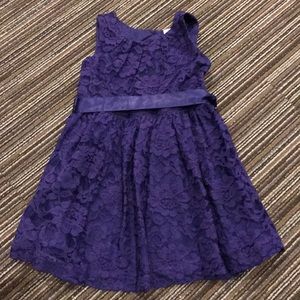 Carter’s ribbon belted lace dress